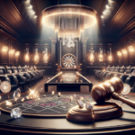 alt_text: Interior megah The Auction House dengan dekorasi mewah dan suasana lelang kelas atas.